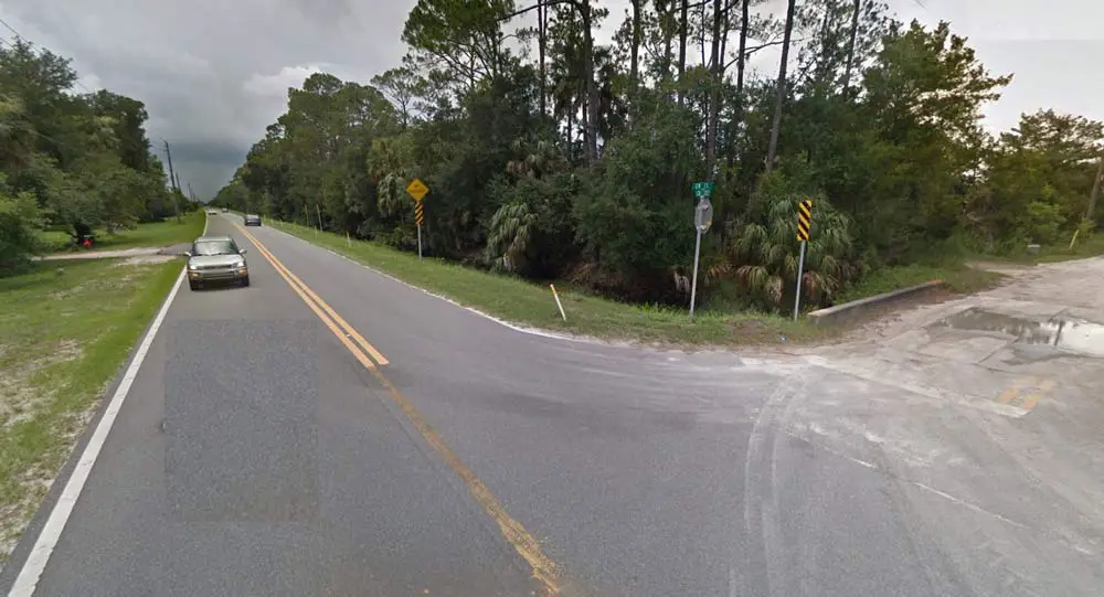 The area of the crash on County Road 302, just west of County Road 15, is narrow, has no shoulders or bike lanes, and no street lights. (Google)