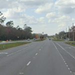 The area of Monday evening's fatal crash, the county's 14th so far this year, in the westbound lanes of State Road 100. (Google)