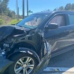 The Chevy Equinox driven by an 18-year-old resident of Palm Coast's F Section after the crash. (FCSO)