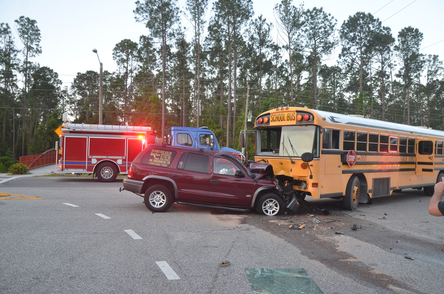 school bus crash with injuries