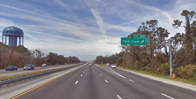 The crash took place at the Palm Coast Parkway exit at I-95 northbound. 