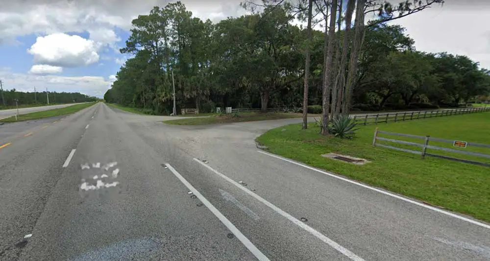 The crash occurred in the northbound lanes of U.S. 1 at Eagle Rock Road, just north of the Flagler-Volusia County line, before 4 a.m. today. (Google)
