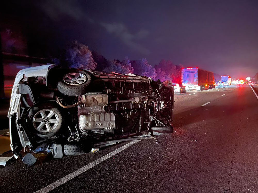 4 Vehicle Crash And Fire Shuts Down I 95 In Both Directions Near Flagler St Johns Line