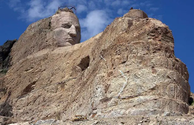The Crazy Horse sculpture in 2010