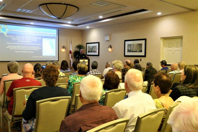 Sheriff Rick Staly's second annual 'Fighting Crime Together' presentation at the Hilton garden Inn last week. (FCSO)