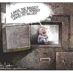 Trump is triggered by crowd sizes by Michael de Adder, CagleCartoons.com