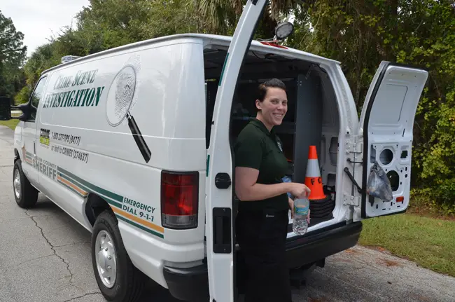 Laura Pazarena will be the nucleus of the Flagler County Sheriff's Crime Scene Investigation unit. (© FlaglerLive)