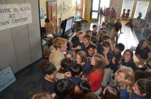 Cunningham and his students. Click on the image for larger view. (© FlaglerLive)