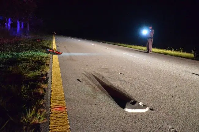 A segment of Seminole Woods Boulevard that was the scene of a fatal crash involving a 15-year-old cyclist in 2011 is on the list to get streetlights in the next few years. (© FlaglerLive)