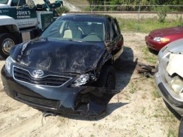 Cuthbertson's Camry after the crash. (© FlaglerLive)