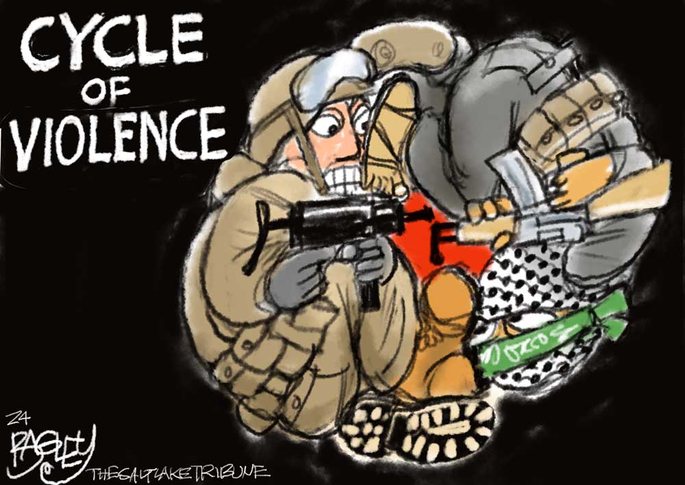 Cycle of Violence by Pat Bagley, The Salt Lake Tribune