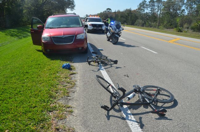 cyclists rear-end van