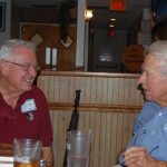 Sisco Deen, left, with Dan Warren, at a 2010 event organized by the Flagler County Historical Society. Warren, who died in 2011, was the State Attorney for the Seventh Judicial Circuit, which includes St. Johns, Flagler, Putnam and Volusia County, starting in 1962, when he took on the KKK and the John Birch Society in St. Augustine, and ended the stranglehold both organizations had on the city, thus bringing about integration. (© FlaglerLive)