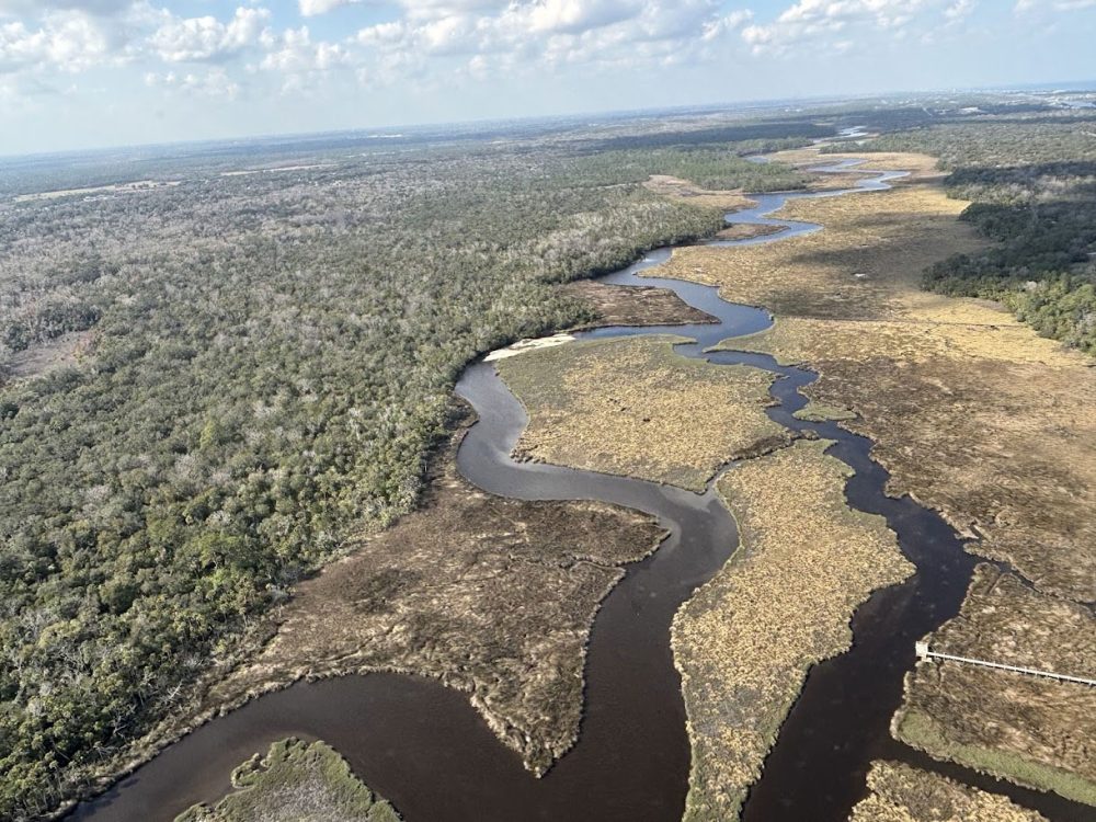 Bulow Creek as seen from Flagler County FireFlight, in an image taken by Commissioner Andy Dance. 