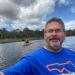 Flagler County Commissioner Andy Dance, photographing himself on Bulow Creek, shepherded negotiations with the developer of Summertown/Veranda Bay that may lead to a county land buy of 150 acres for the preservation of the floodplains around the headwaters of the creek, a significant win for creek advocates that may ease the way of the development's annexation into Flagler Beach. (Andy Dance)