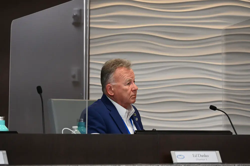 Palm Coast City Council member Ed Danko swayed the rest of the council his way on a proposed statement on ethical campaigning. (© FlaglerLive)