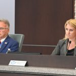 Palm Coast City Council members Ed Danko and Theresa Pontieri have led the way in turning residents' flooding issues into a city priority. (© FlaglerLive)