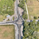 An aerial view of the new roundabout at Cody's Corner (© Daryl Hickman)