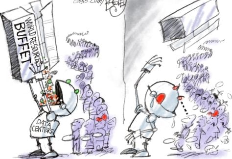 Data centers by Pat Bagley, PoliticalCartoons.com