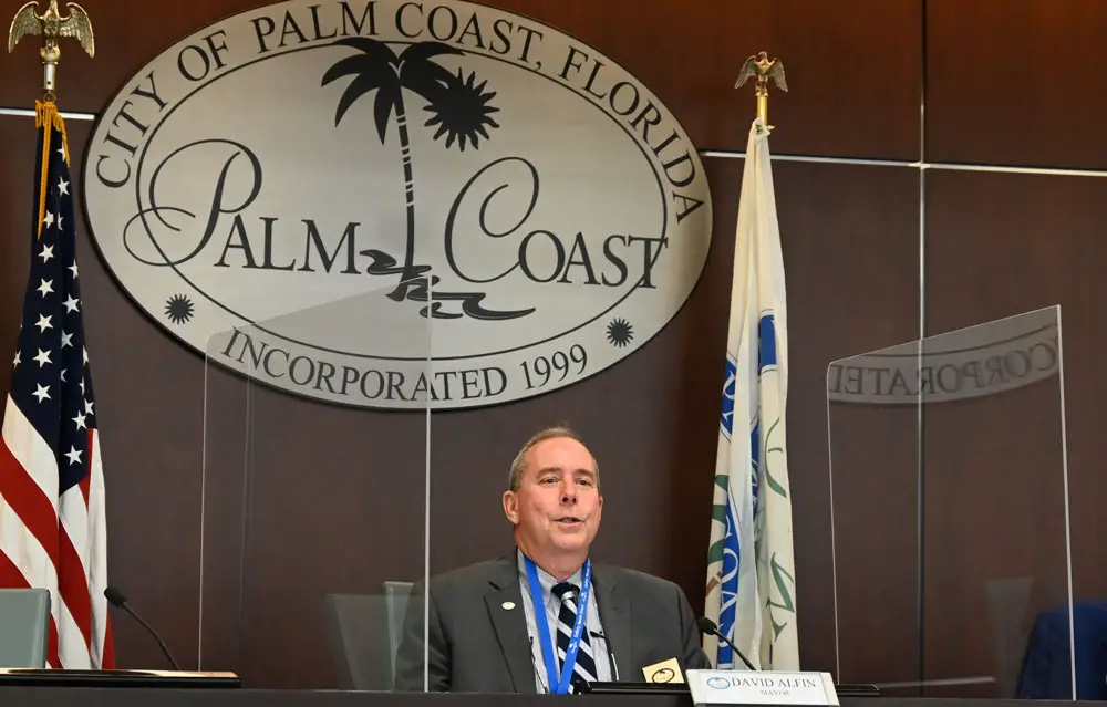 Palm Coast Mayor David Alfin. (© FlaglerLive)