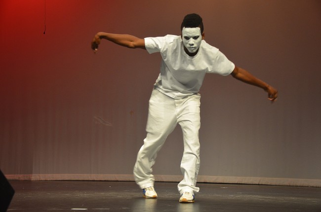 David Green performing 'Freedom' today at the NAACP's ACT-SO Olympics of the Mind. Click on the image for larger view. (© FlaglerLive)