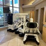 There it is: the da Vinci 5 robotic surgical system in its new home at AdventHealth Palm Coast.