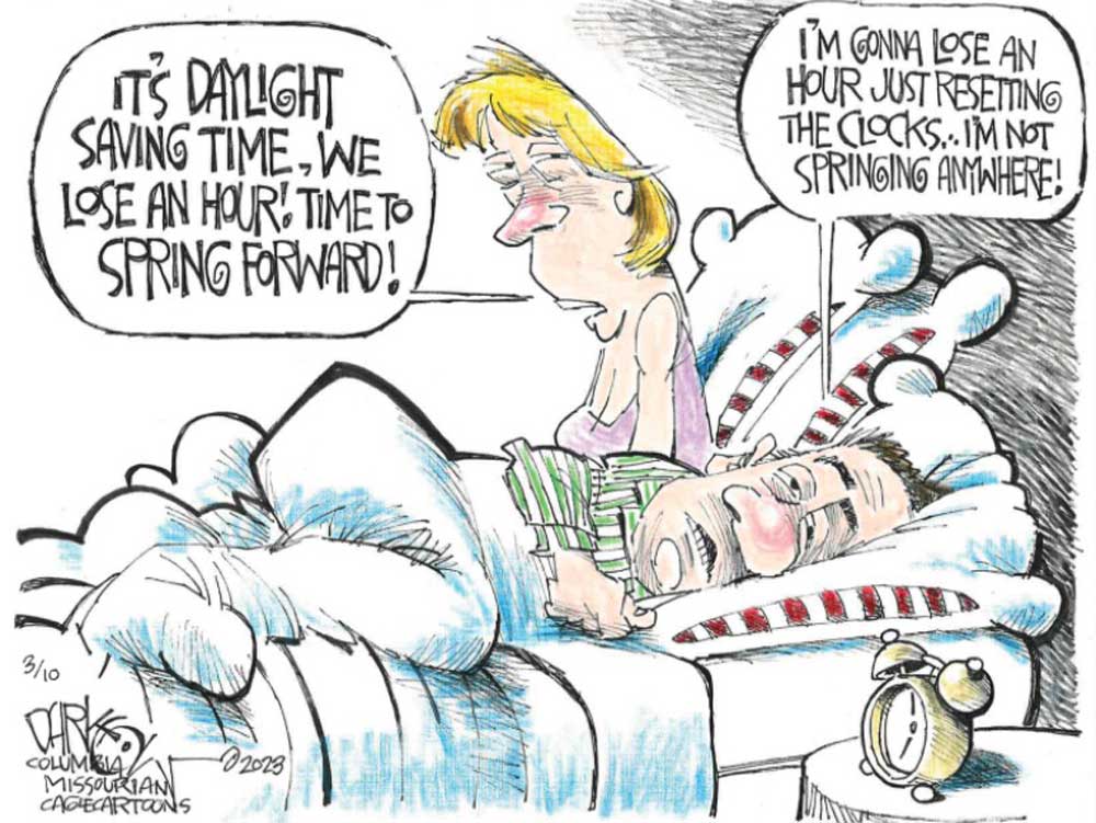 Daylight Savings Time, by John Darkow, the Columbia Missourian, Cagle Cartoons. 