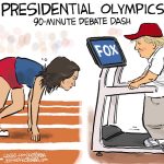 Presidential Olympics Debate by Jeff Koterba, patreon.com/jeffreykoterba