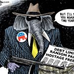 debt limit hostage taking by Kevin Siers, The Charlotte Observer