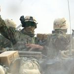 U.S. Marines crossing into Iraq from Kuwait on March 21, 2003.