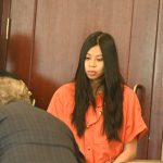 Anne Mae Demegillo in court today. (© FlaglerLive)