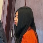 Anne Mae Demegillo in court last month. (© FlaglerLive)