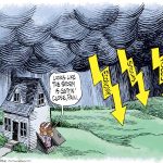 Storm Coming for Democrats by Daryl Cagle, CagleCartoons.com