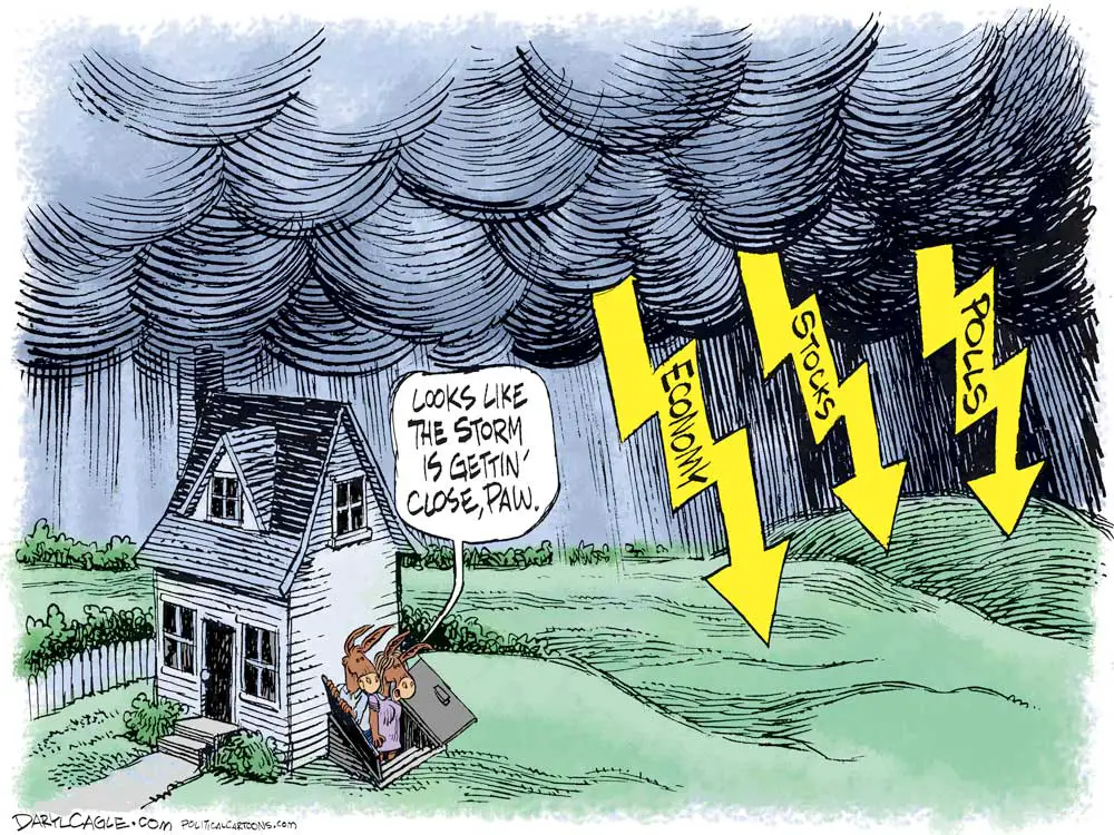 Storm Coming for Democrats by Daryl Cagle, CagleCartoons.com