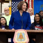 Catherine Cortez Masto, a Democrat, celebrates her re-election to a U.S. Senate seat representing Nevada in November 2022