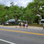 Demonstrators opposng the redevelopment of a former boating manufacturing facility into a boat-storage warehouse have been holding weekly protests in front of the acreage in question on State Road A1A, next to Hammock Hardware. (HCA)