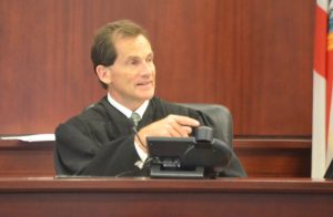 Circuit Judge Dennis Craig is presiding over his last murder case in Flagler before transferring to Volusia's felony court next month. (© FlaglerLive)