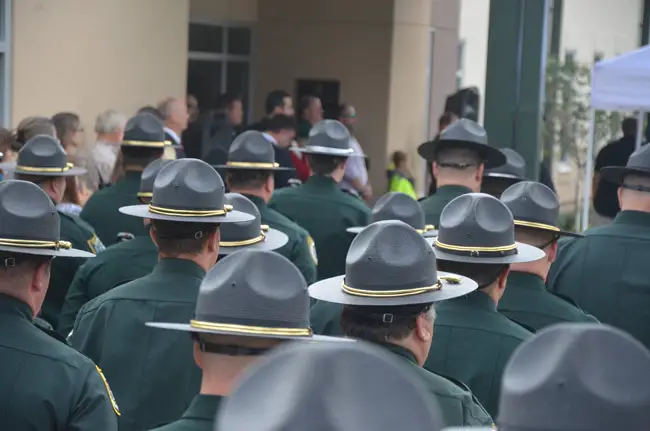 From deputies' perspective, and aside from his own public relations office's efforts, Sheriff Rick Staly is setting the right tone for the agency in his early weeks. (© FlaglerLive)