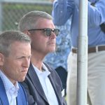Derek Barrs, right, with Paul Renner, the former Speaker of the House, at an event last April. (© FlaglerLive)
