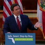 Gov. Ron DeSantis at last week's announcement on reopening.