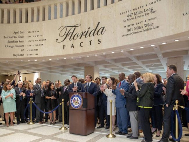 Gov. Ron DeSantis marks the end of a workmanlike legislative session. (NSF)