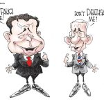 DeSantis and Fauci by Bill Day, FloridaPolitics.com