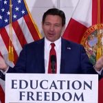 Warm and fuzzy for sexism. Ron DeSantis in Jacksonville today. (Florida Channel)