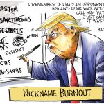 DeSantis Nickname Burnout by Dave Whamond, Canada, PoliticalCartoons.com