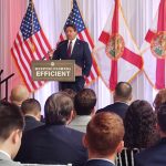 Florida Gov. Ron DeSantis in Tampa on Feb. 24, 2025. (Photo by Mitch Perry/Florida Phoenix)