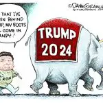 DeSantis gets behind Trump by Dave Granlund, PoliticalCartoons.com