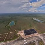 New construction at the Dade-Collier Dade-Collier Training and Transition Airport, where the new state immigrant detention center is located, on July 5, 2025. (Photo courtesy of Friends of the Everglades/Ralph Awrood)