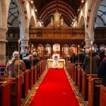 A service in the village church of St. Paul de Leon in Devon, England. (Hugh R Hastings/Getty Images)