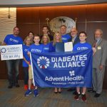 AdventHealth Palm Coast Foundation present for Diabetes Awareness Month proclamation along with Palm Coast City Council members. (Palm Coast)