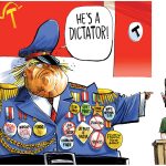 Trump calls Zelenskyy a dictator by Dave Whamond, Canada, PoliticalCartoons.com